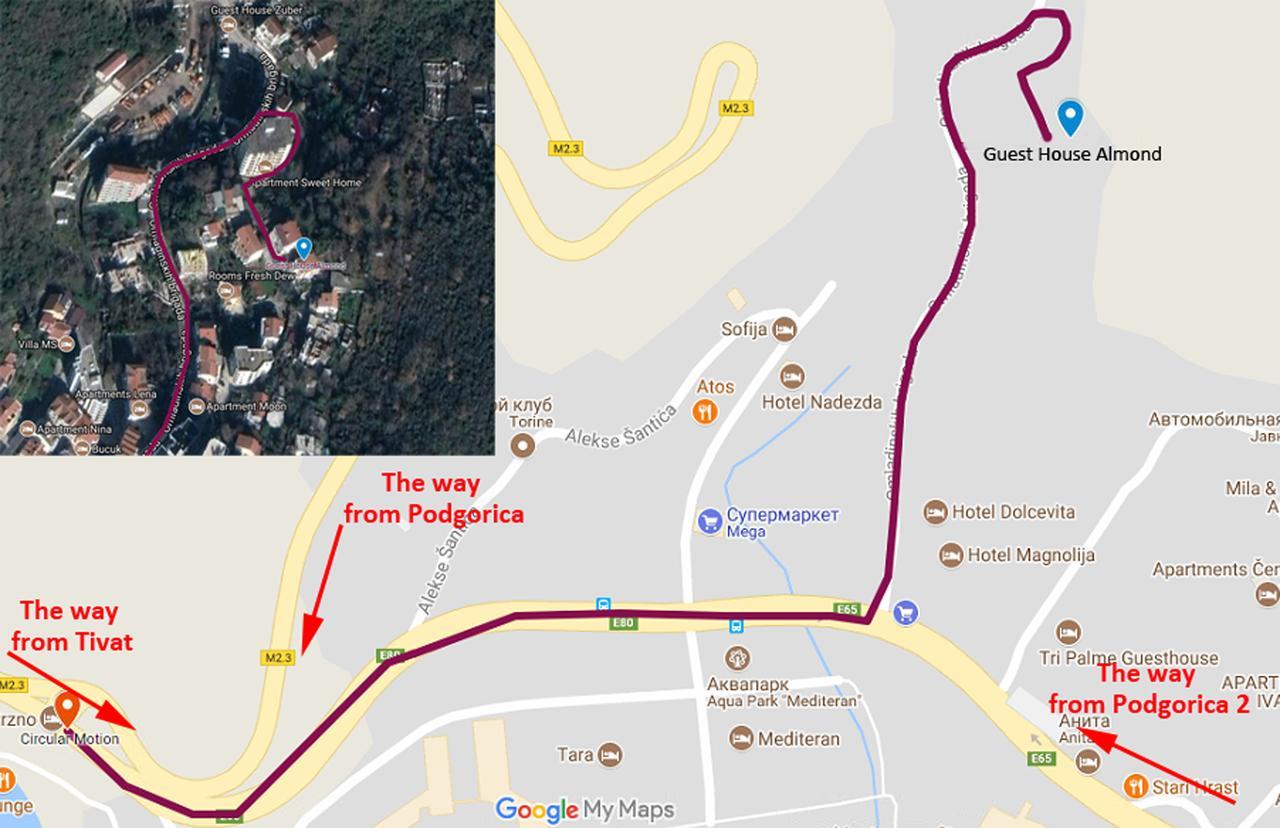 Guest House Almond Bečići المظهر الخارجي الصورة